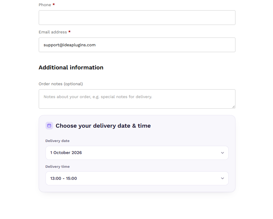 WooCommerce Delivery Date & Time Rules