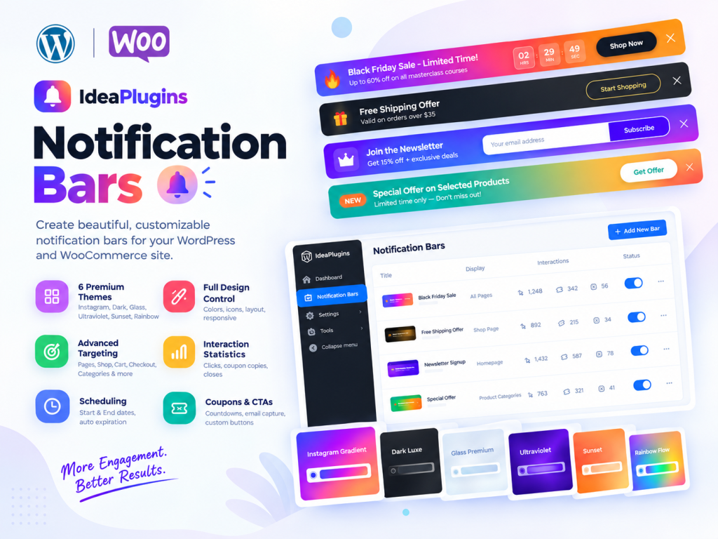 WooCommerce Notification Bar – WordPress Announcement Bar Plugin