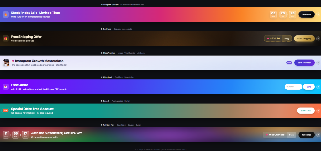 WooCommerce Notification Bar – WordPress Announcement Bar Plugin
