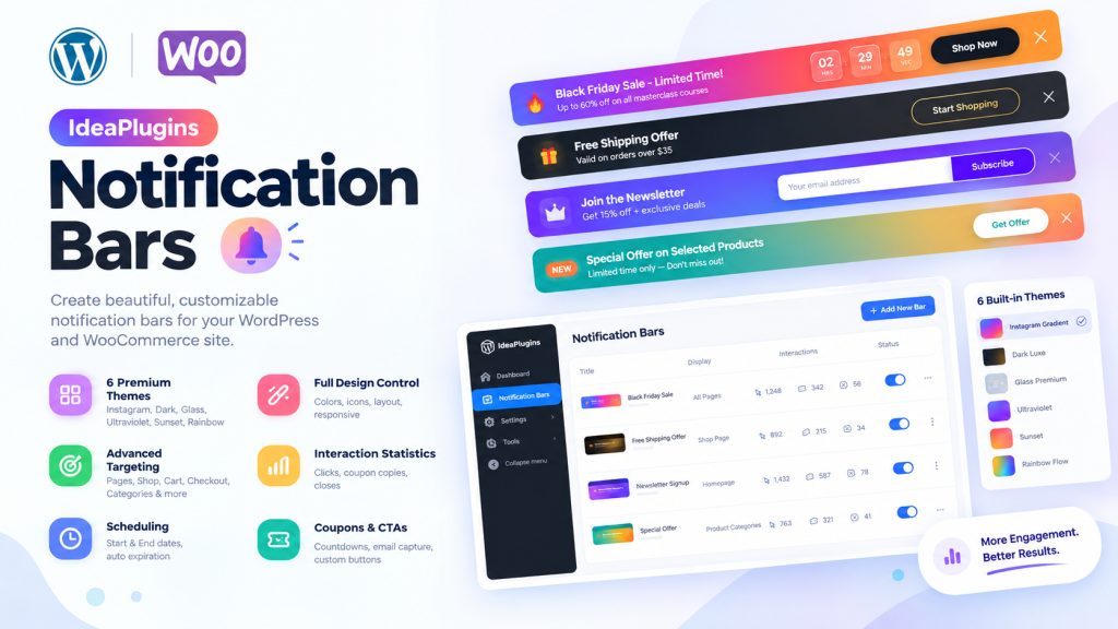 WooCommerce Notification Bar – WordPress Announcement Bar Plugin