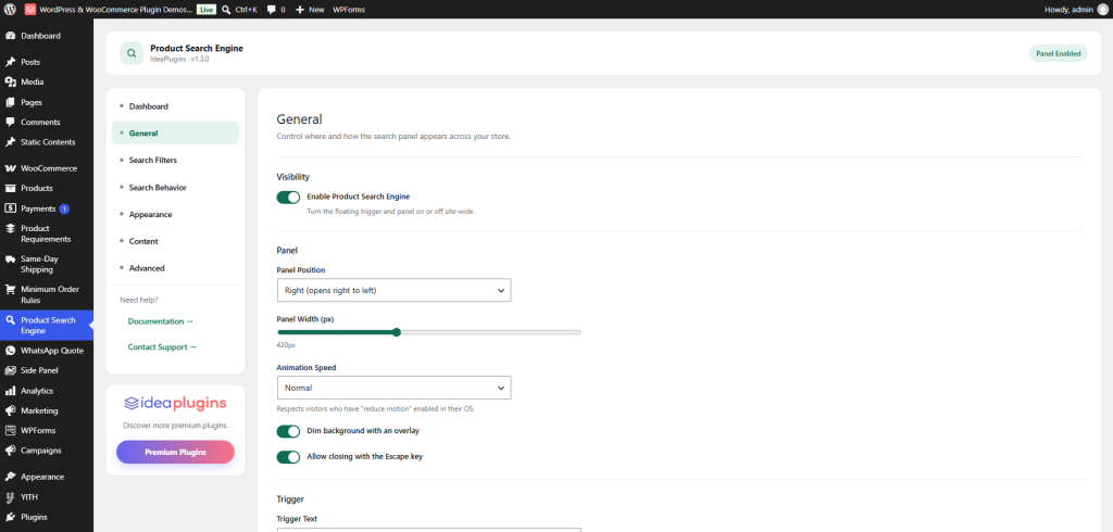 WooCommerce Product Search Engine