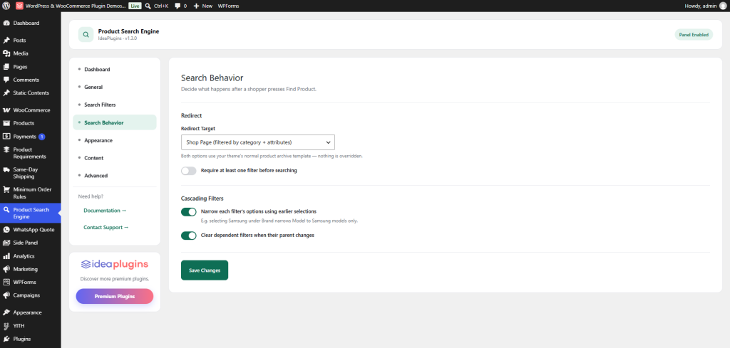 WooCommerce Product Search Engine