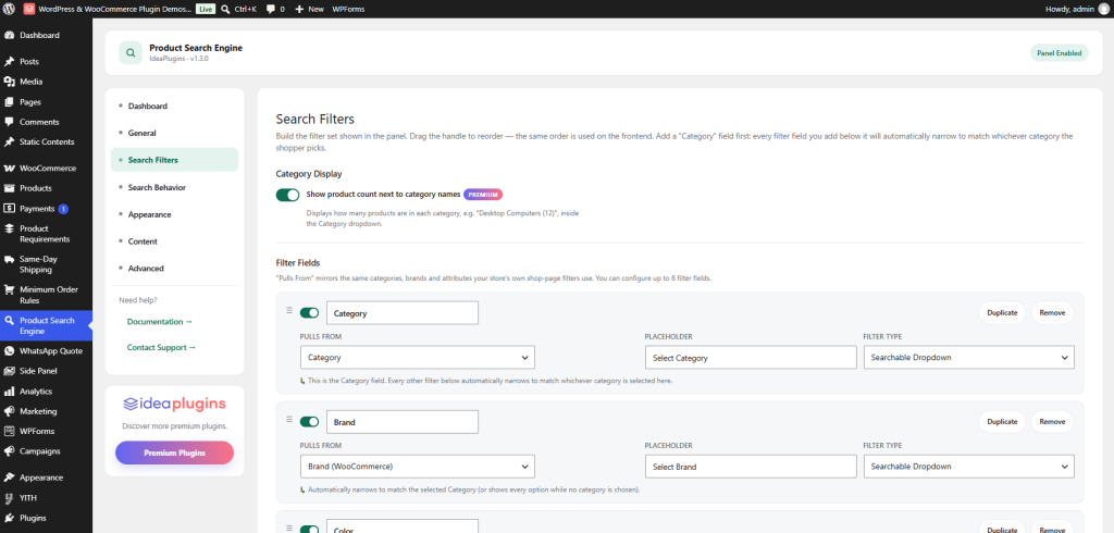 WooCommerce Product Search Engine