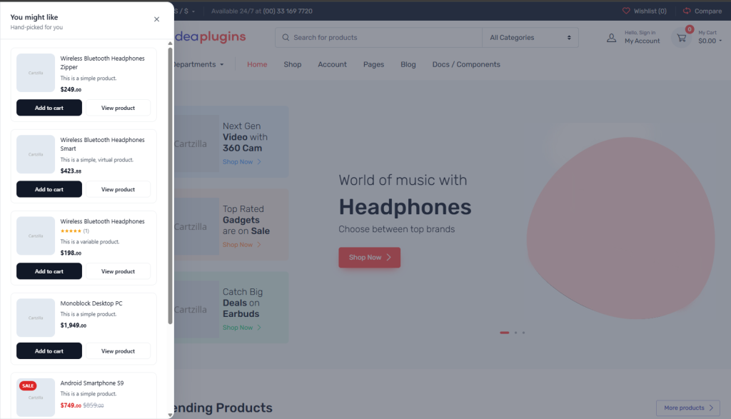 WooCommerce Product Side Panel