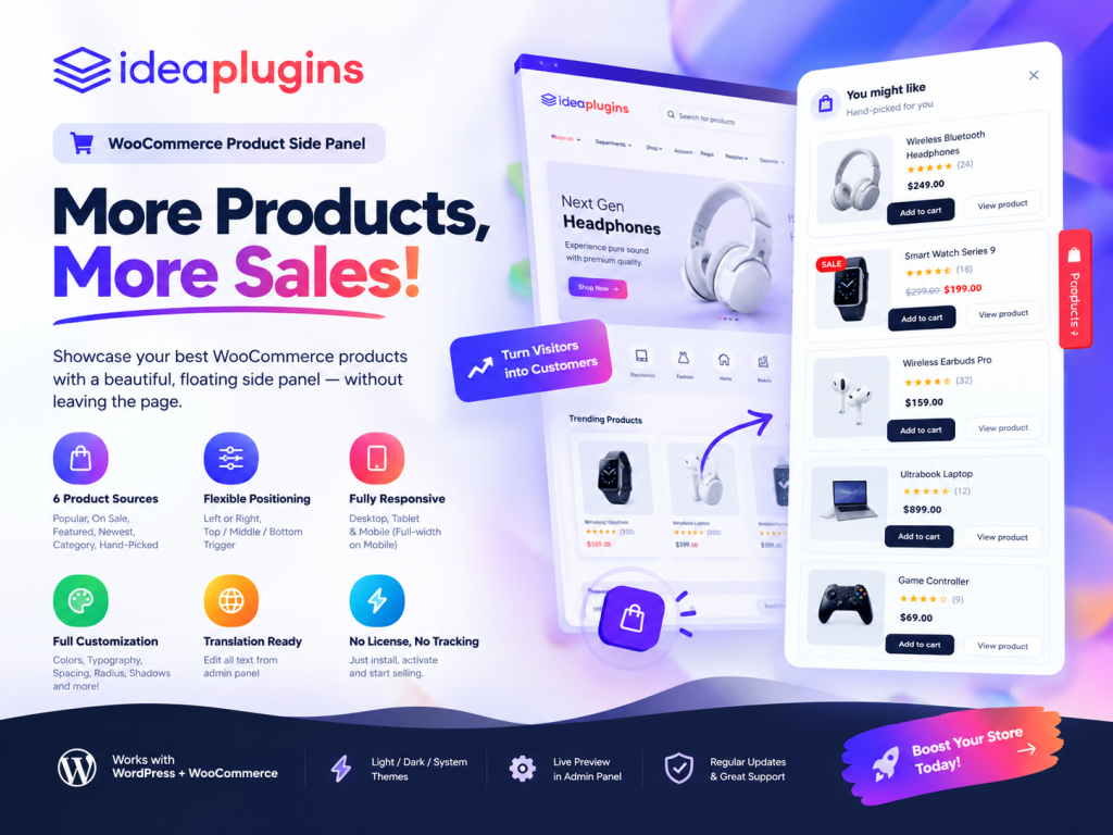 WooCommerce Product Side Panel