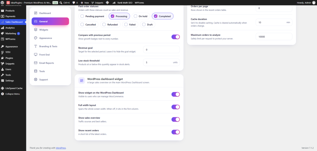 WooCommerce Sales Dashboard – Analytics & Reports