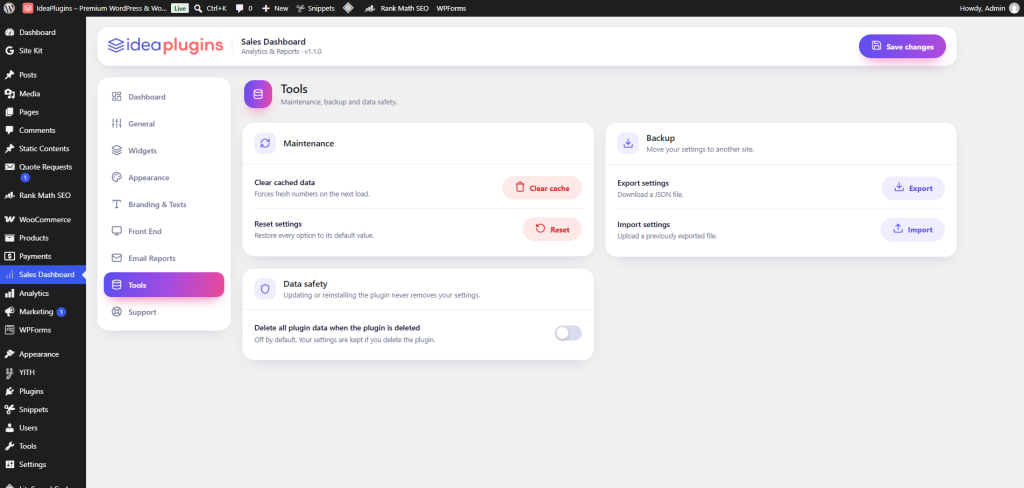 WooCommerce Sales Dashboard – Analytics & Reports